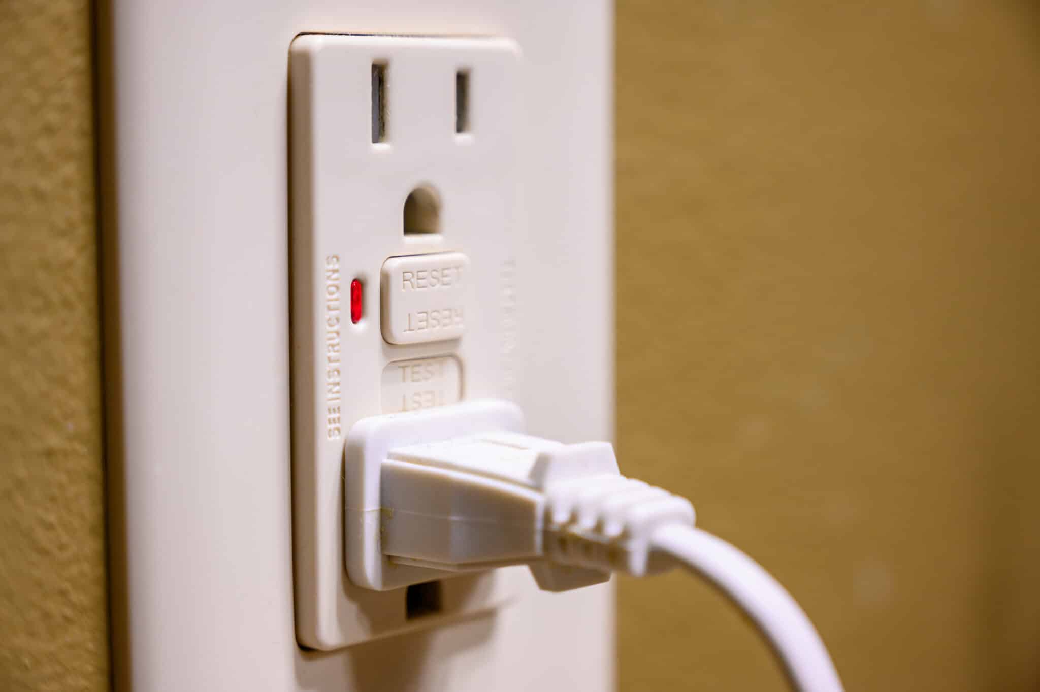 AFCI outlet upgrades in bedroom.