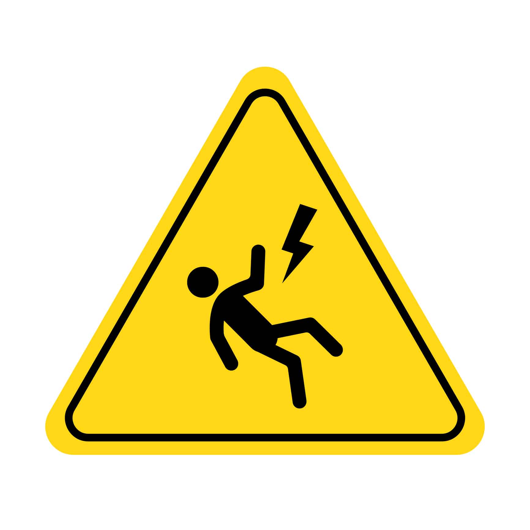 Electric Shocks Danger Sign.