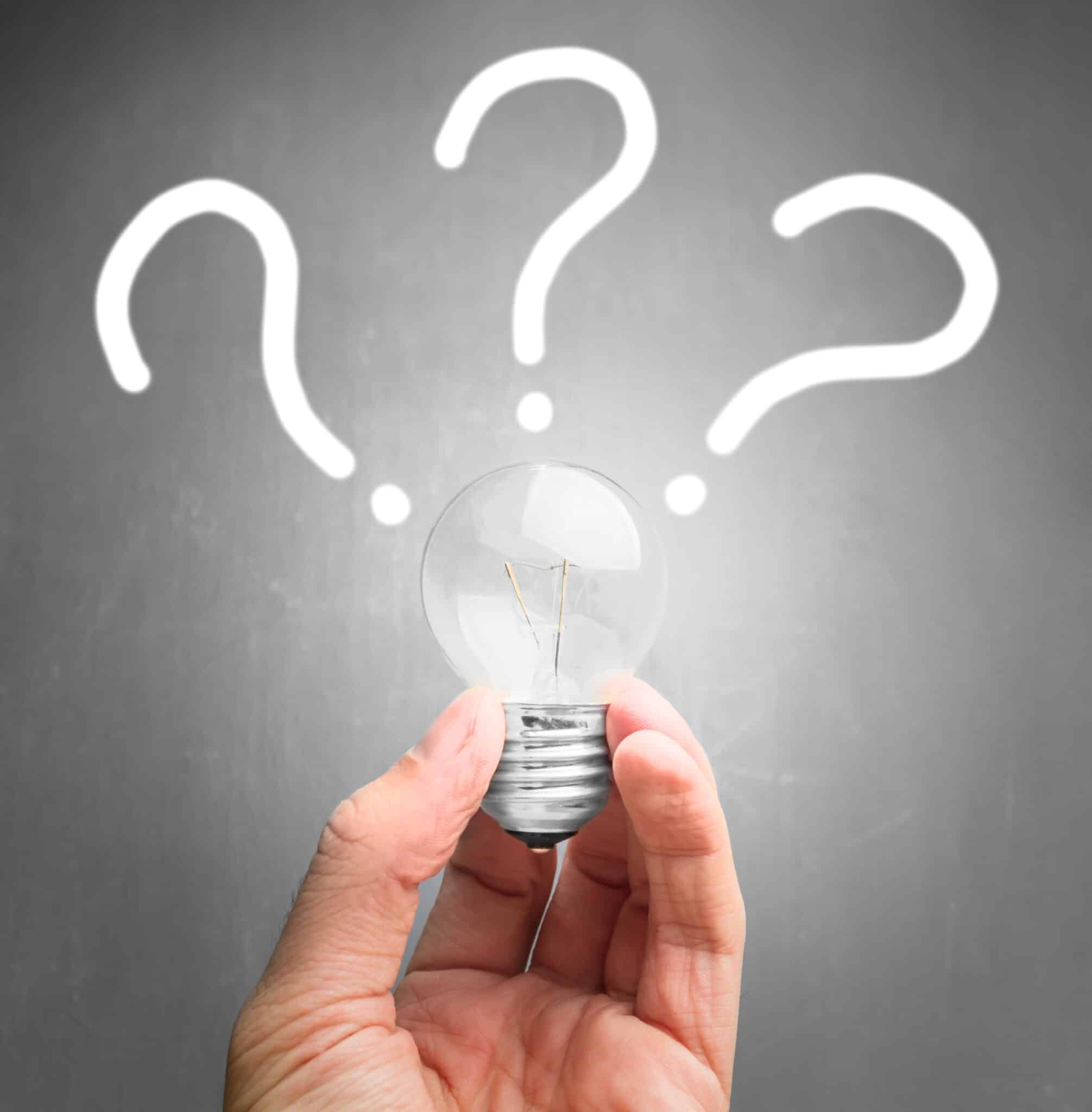 Questions marks around light bulb, Frequent Electricity Interruptions.