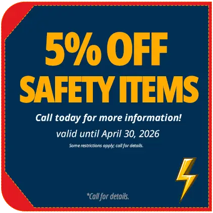 Local Electrician 5% Off Safety Items