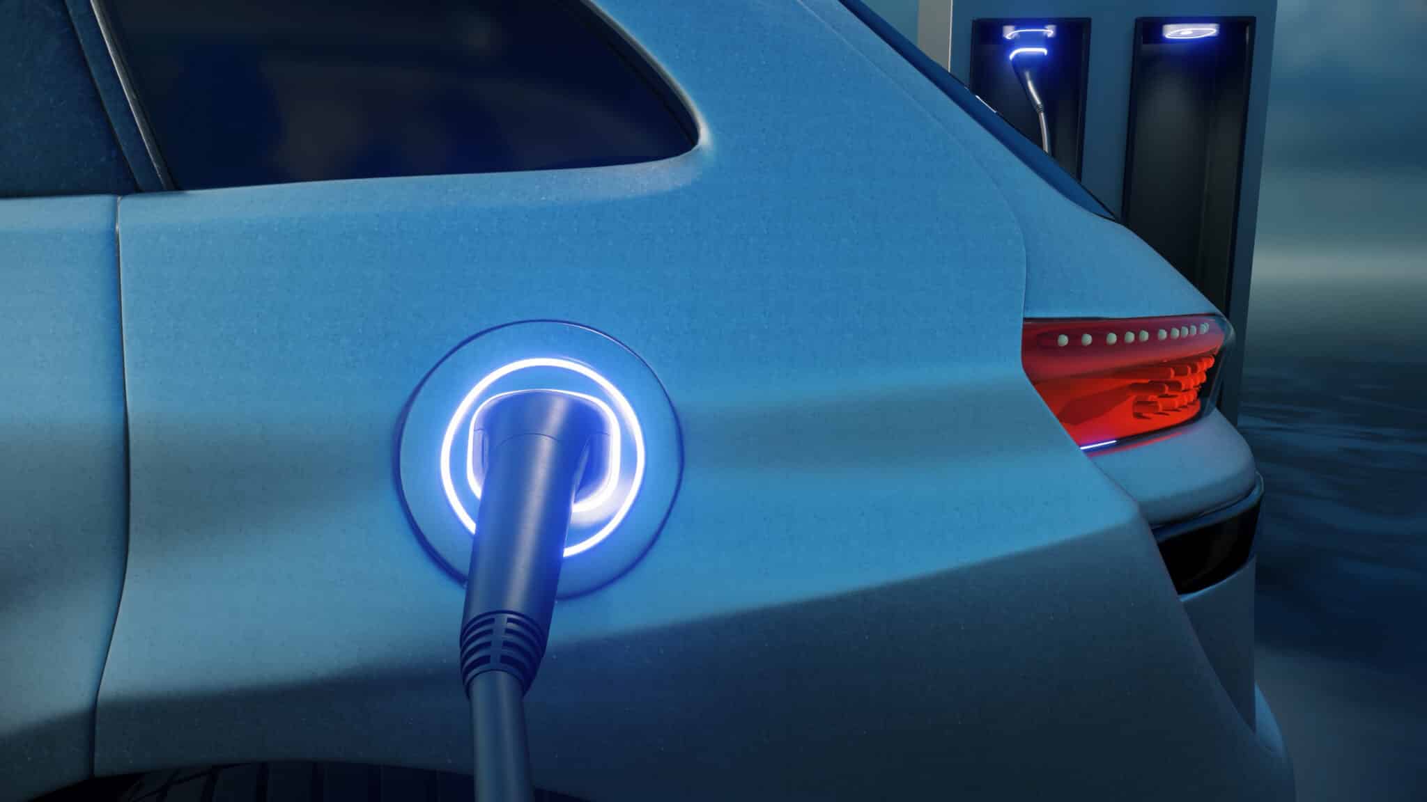 Electric vehicle charging port plugging in EV modern car. Save ecology alternative energy sustainable of future, Boost charging efficiency, EV charger maintenance.