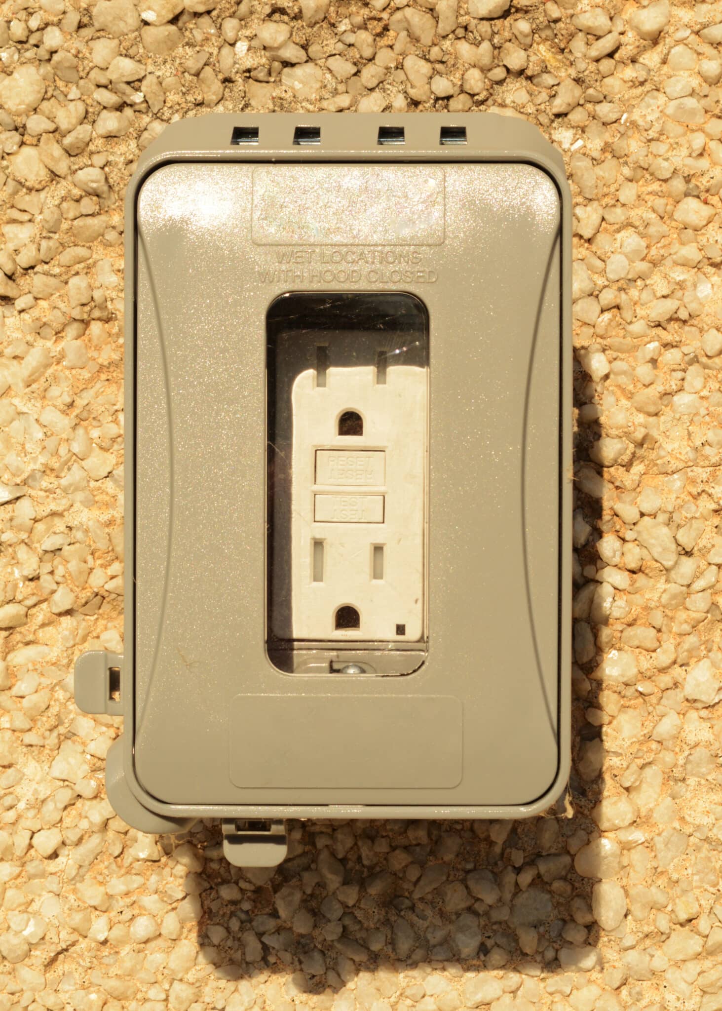 Outdoor outlet covers that stop rain from tripping GFCI.