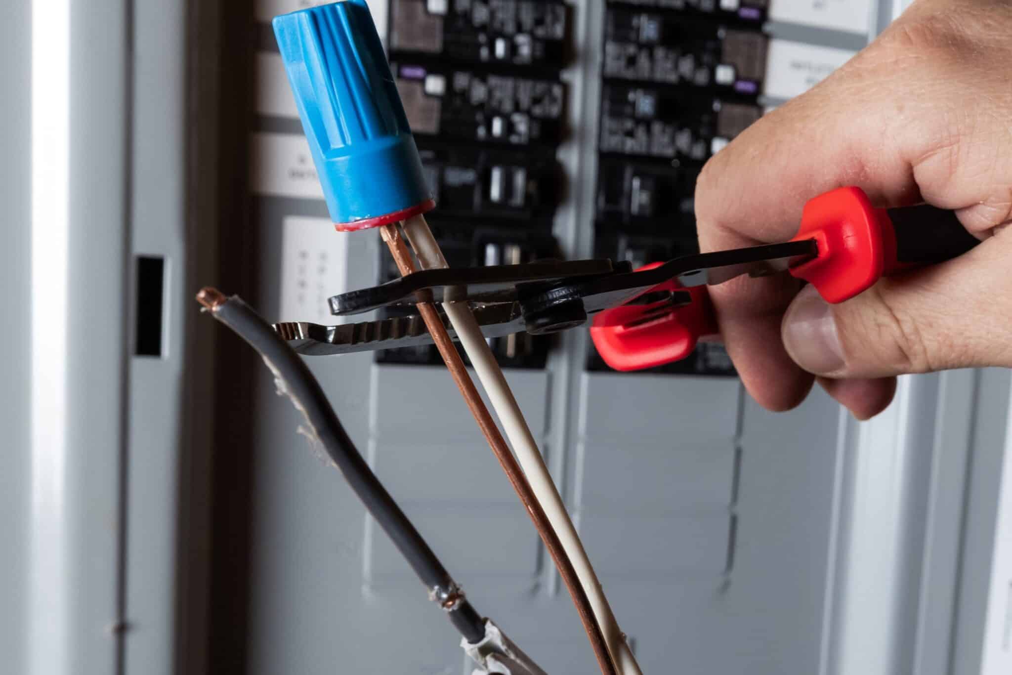 Concept of home maintenance, Electrical safety, Smart panel upgrade.