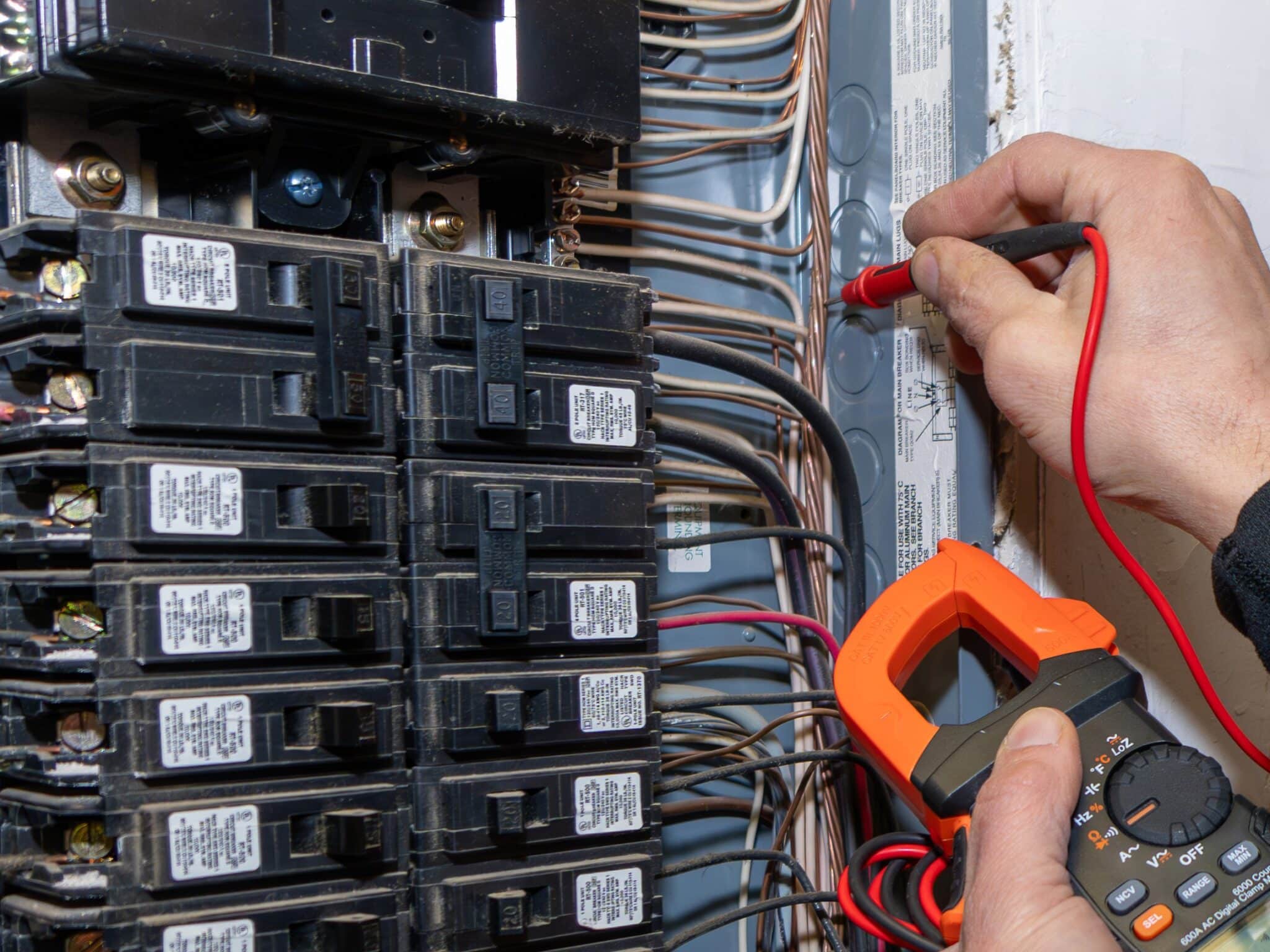 Inspect service panel home, Surge risk assessment.