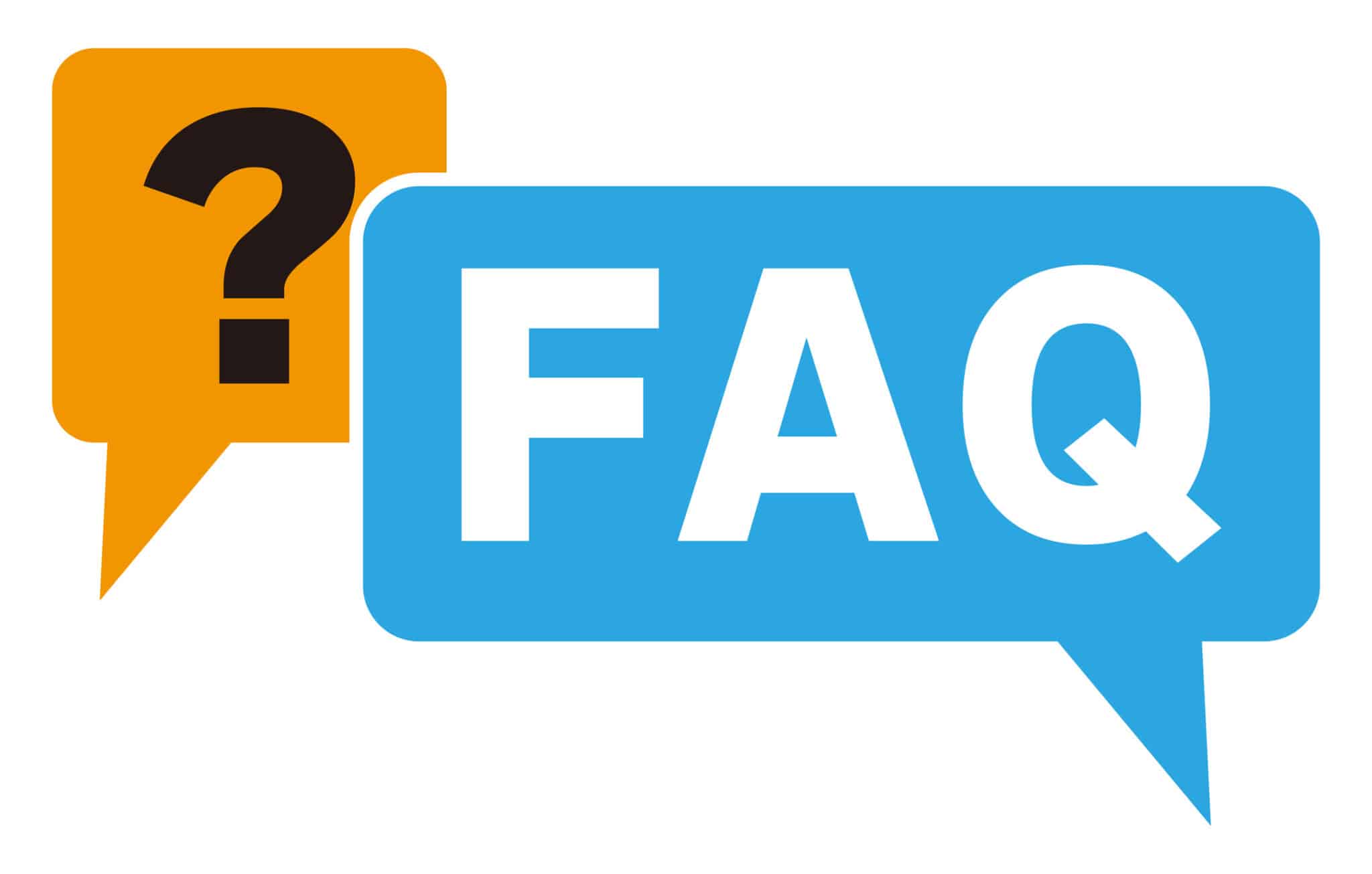 Simple speech bubble-shaped FAQ icon, Service mast drip loop.